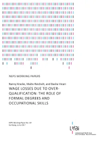 Qualification: the Role of Formal Degrees and Occupational Skills