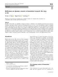 Reflections on Dynamic Consent in Biomedical Research