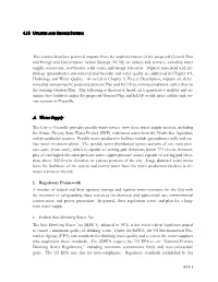 This Section Describes Potential Impacts from the Implementation Of