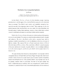 Why Rawls Is Not a Cosmopolitan Egalitarian Leif Wenar in John