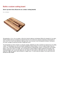 Build a Custom Cutting Board
