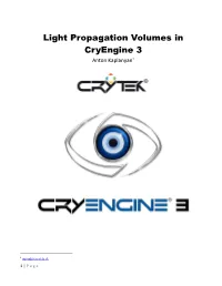 Light Propagation Volumes in Cryengine 3 Anton Kaplanyan1