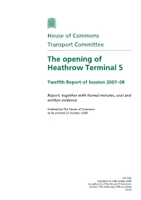 The Opening of Heathrow Terminal 5