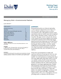 Working Paper NI WP 16-02 NICHOLAS INSTITUTE for ENVIRONMENTAL POLICY SOLUTIONS February 2016