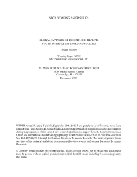 Global Patterns of Income and Health: Facts, Interpretations, and Policies