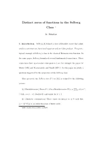 Distinct Zeros of Functions in the Selberg Class 1