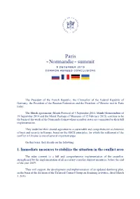 Normandy Format Whose Member States Are Committed to Their Full Implementation