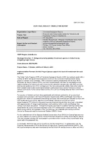 OM 4.5.4 (Rev) CEPF FINAL PROJECT COMPLETION REPORT