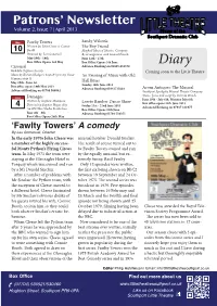 Patrons' Newsletter Diary
