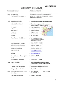 Appendix-10 Mandatory Disclosure