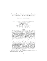 Contextualizing Concepts Using a Mathematical Generalization of the Quantum Formalism∗