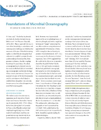 Foundations of Microbial Oceanography , Volume 2, a Quarterly 20, Number the O Journal of by David M