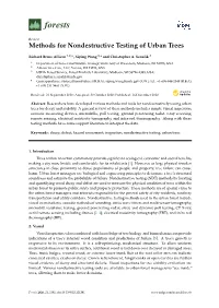 Methods for Nondestructive Testing of Urban Trees