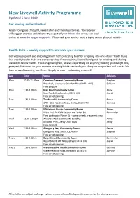 New Livewell Activity Programme Updated 6 June 2019 Get Moving and Eat Better!