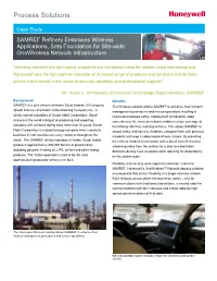 SAMREF Refinery Embraces Wireless Applications, Sets Foundation for Site-Wide Onewireless Network Infrastructure