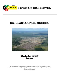 TOWN of HIGH LEVEL Request for Decision