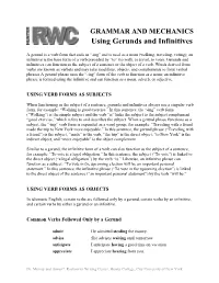 Using Gerunds and Infinitives