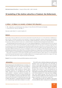 3D Modelling of the Shallow Subsurface of Zeeland, the Netherlands