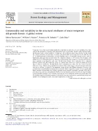 Commonality and Variability in the Structural Attributes of Moist Temperate Old-Growth Forests: a Global Review ⇑ Sabina Burrascano A, William S