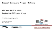 Exascale Computing Project -- Software