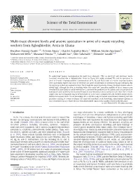 Multi-Trace Element Levels and Arsenic Speciation in Urine of E-Waste Recycling Workers from Agbogbloshie, Accra in Ghana