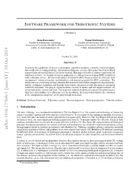 Software Framework for Tribotronic Systems