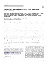 The Potential of Neglected and Underutilized Species for Improving Diets and Nutrition