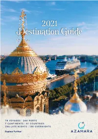 Azamara 2021 Destination Guide