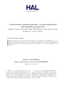 Carbon-Based Quantum Particles