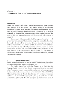 Chapter 3 a Minimalist View of the Syntax of Inversion