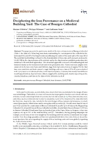 Deciphering the Iron Provenance on a Medieval Building Yard: the Case of Bourges Cathedral