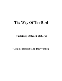 Maharaj R and Vernon a the Way of the Bird