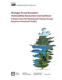 Michigan Forest Ecosystem Vulnerability Assessment and Synthesis: a Report from the Northwoods Climate Change Response Framework Project