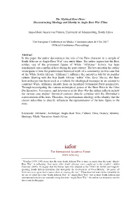 The Mythical Boer Hero: Deconstructing Ideology and Identity in Anglo-Boer War Films