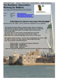 The Ramblers' Association Working for Walkers