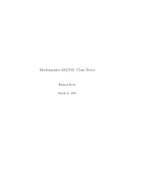 Differential Geometry Notes