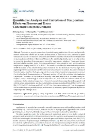 Quantitative Analysis and Correction of Temperature Effects On