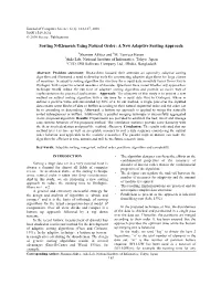 Sorting N-Elements Using Natural Order: a New Adaptive Sorting Approach