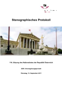 Stenographisches Protokoll