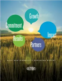 2014 SUSTAINABILITY PROGRESS REPORT Growth SCIENCE IS at the HEART of OUR COMPANY