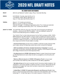 2020 Nfl Draft Notes