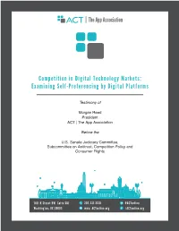Examining Self-Preferencing by Digital Platforms