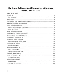 Hardening Debian Against Common Surveillance and Security Threats V18.11.10