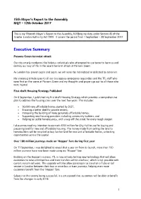 Mayor's Report October 2017