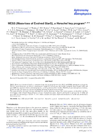 MESS \(Mass-Loss of Evolved Stars\), a Herschel Key Program