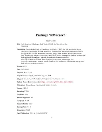 Pdf Manual, Vignettes, Source Code, Binaries) with a Single Instruc- Tion