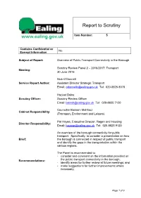 Report to Scrutiny