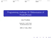 Debianization of Predictprotein