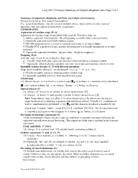 Ling 205 (T.Nearey) Summary of English Allophone Rules Page 1 of 3