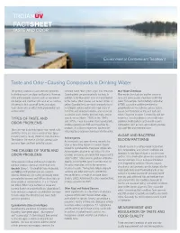 Taste and Odor-Causing Compounds in Drinking Water Fact Sheet